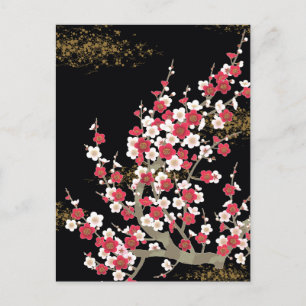 Postal Bella Artes japonés Sakura Cherry Blossom