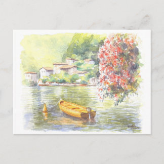 Postal Bella Artes- Lago italiano, acuarela