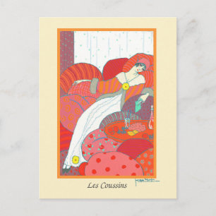 Postal Bella Artes Lepape Deco Fashion Les Coussins