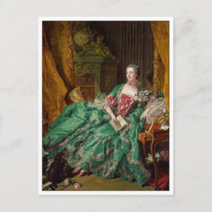 Postal Bella Artes Madame de Pompadour por Francois Bouch