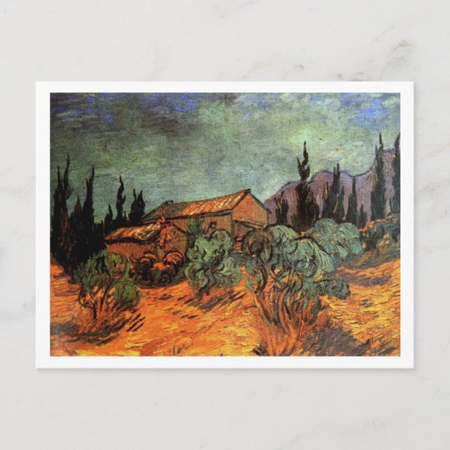 Postal Bella Artes Van Gogh de Madera (F623) (Anverso)