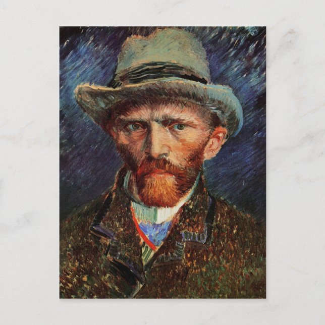 Postal Bella Artes Van Gogh, Gorra de Sentimiento Gris au (Anverso)
