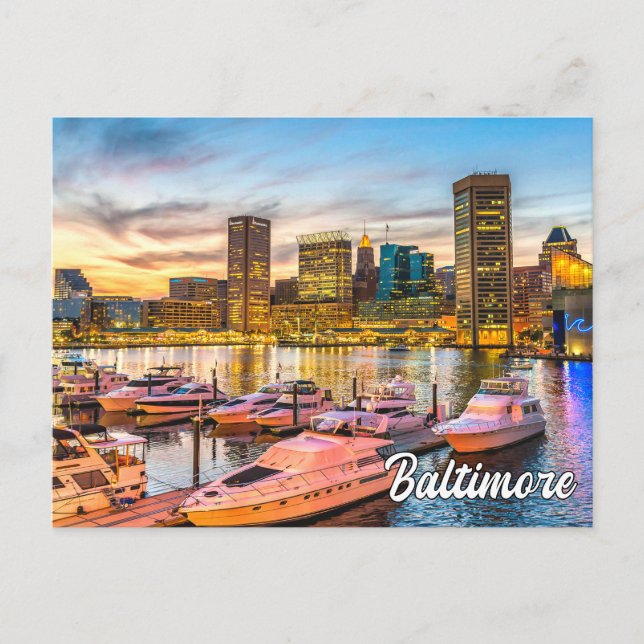Postal Bella Baltimore, Maryland, EE.UU. (Anverso)