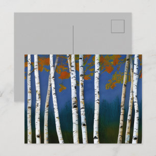 Postal Bella Birch de Otoño