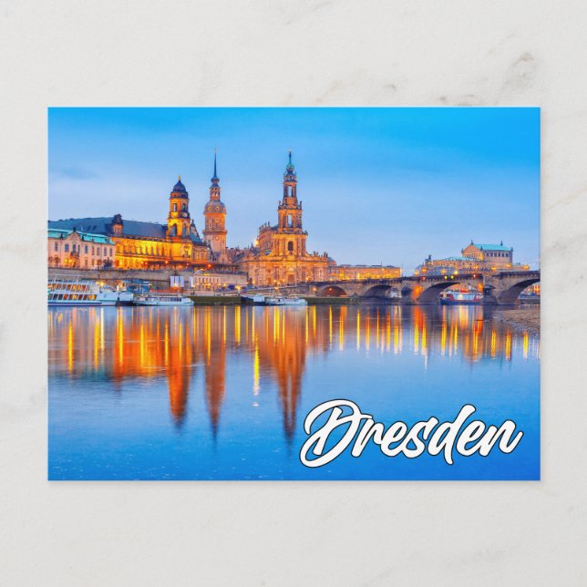Postal Bella Dresden, Alemania (Anverso)