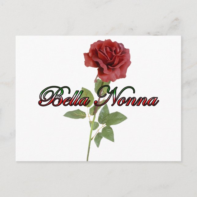 Postal Bella Nonna (Hermosa abuela italiana) (Anverso)