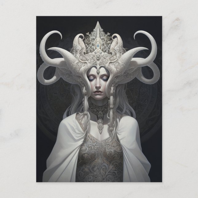 Postal Bella Witch Demon Queen Fantasy Art (Anverso)