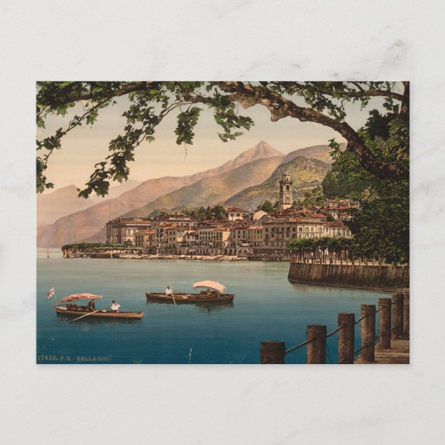 Postal Bellagio I, Lago Como, Lombardía, Italia (Anverso)