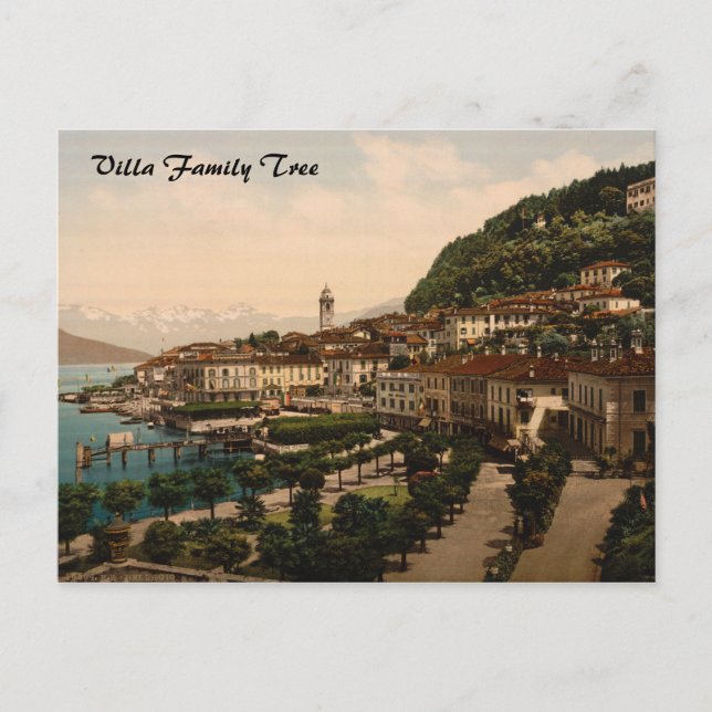 Postal Bellagio II, Lago Como, Lombardía, Italia (Anverso)