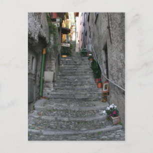 Postal Bellagio, Italia ~ Subiendo la Escalera