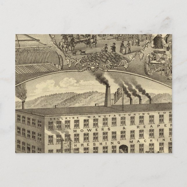 Postal Bellaire Manufacturing Company Bellaire, Ohio (Anverso)