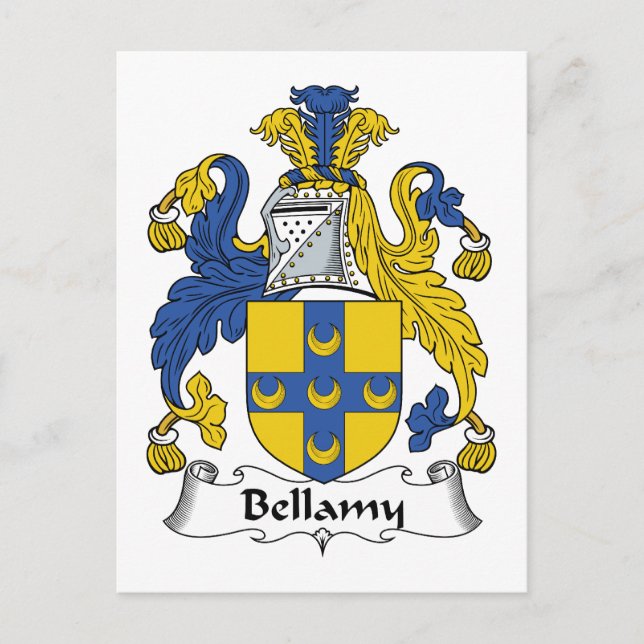 Postal Bellamy Family Crest (Anverso)
