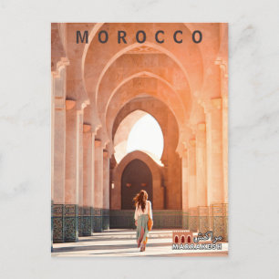 Postal Bellas Arcos en Marruecos Arquitectura de Marrakec