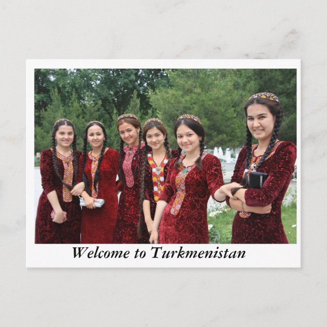 POSTAL BELLAS DE TURKMENISTÁN (Anverso)