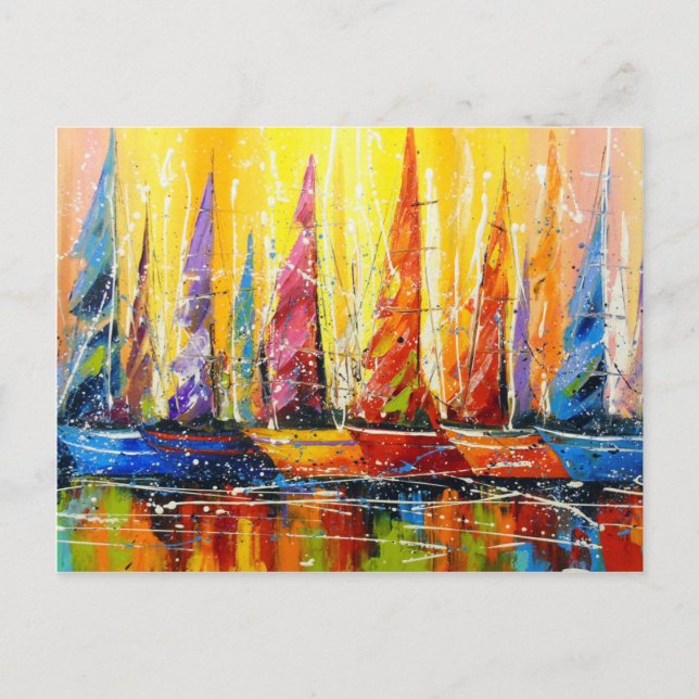 Postal Bellas velas (Anverso)