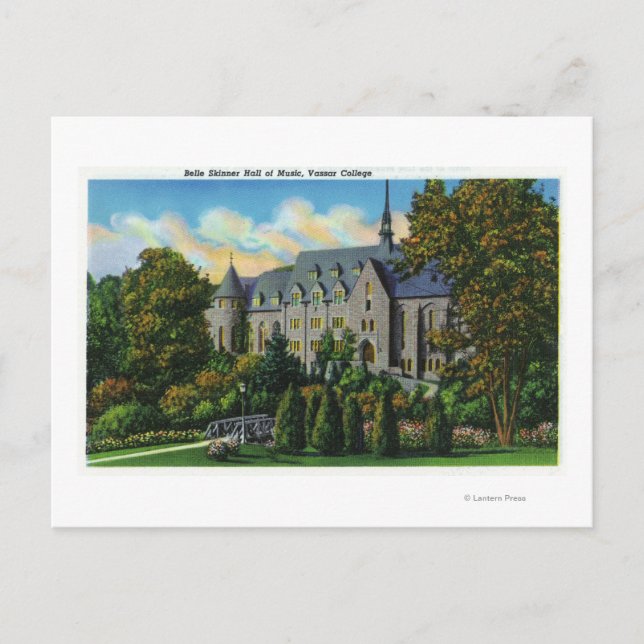 Postal Belle Skinner Music Hall, Vassar College (Anverso)