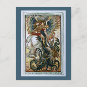 Postal Bellerophon mata a la quimera
