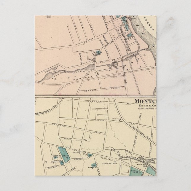 Postal Belleville, Montclair, NJ (Anverso)