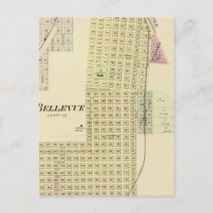 Postal Bellevue y La Platte, Nebraska