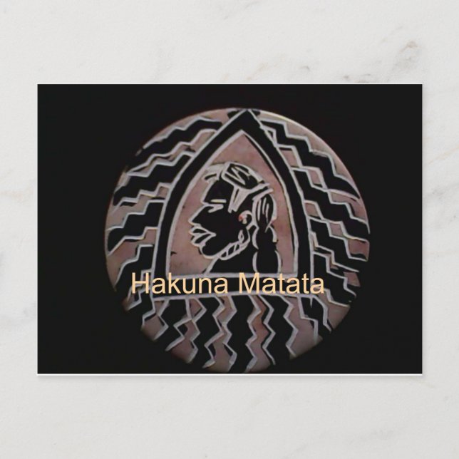 Postal Belleza africana: el retrato tribal de Bongo Maasa (Anverso)