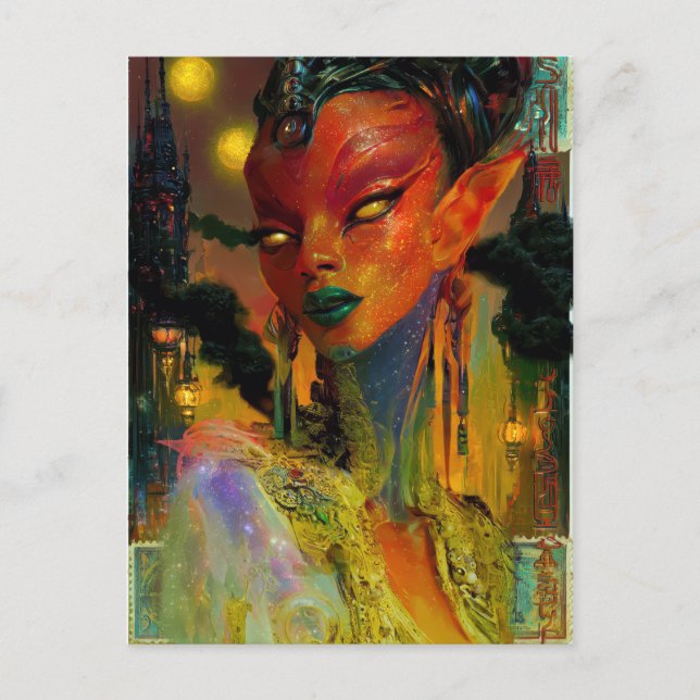 Postal Belleza Alien - Cresha (Anverso)