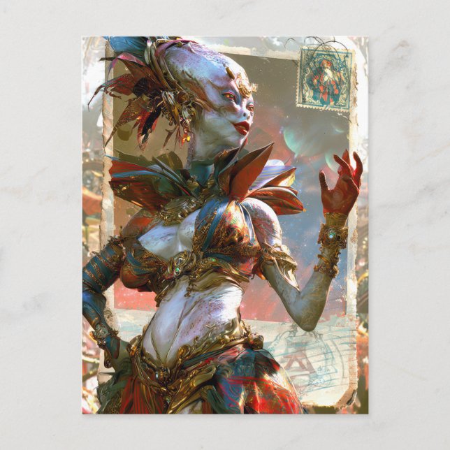 Postal Belleza Alien - Lispa (Anverso)