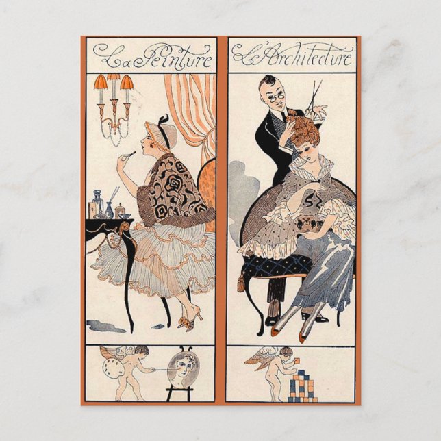 Postal Belleza Art Deco (Anverso)