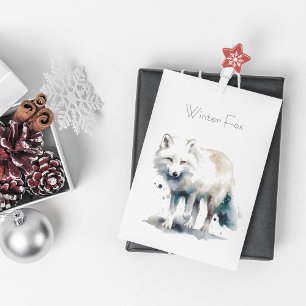 Postal Belleza Ártica: Zorro de Invierno personalizada