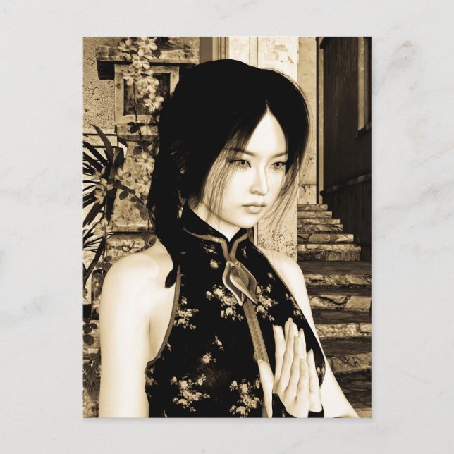 Postal Belleza asiática (Anverso)