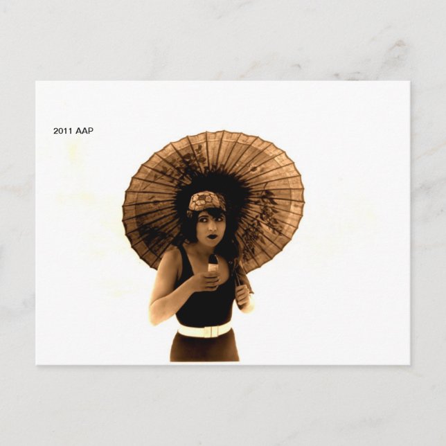 Postal Belleza de Betty Compson en traje de baño (Anverso)