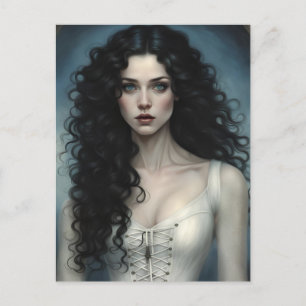 Postal Belleza de cabello rubio