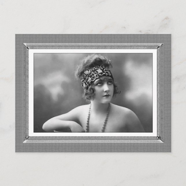 Postal Belleza de época - Anticipación - en blanco y negr (Anverso)