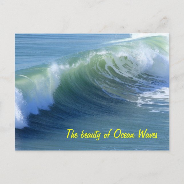 Postal Belleza de las olas oceánicas Postcard (Anverso)