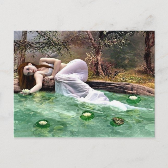Postal Belleza de lirios acuáticos (Anverso)
