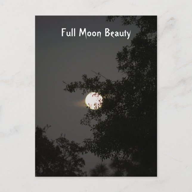 Postal Belleza de luna llena (Anverso)