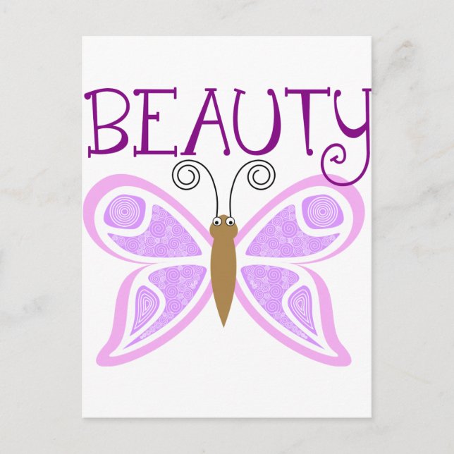 Postal Belleza de mariposa (Anverso)