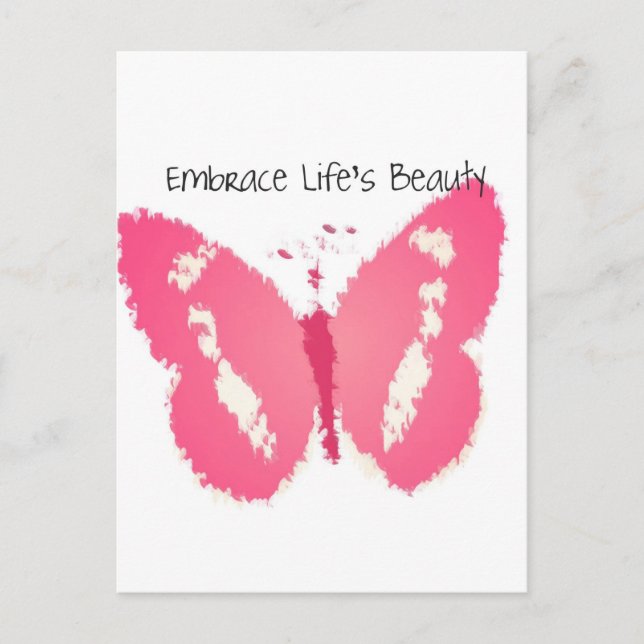 Postal Belleza de mariposa pintada (Anverso)