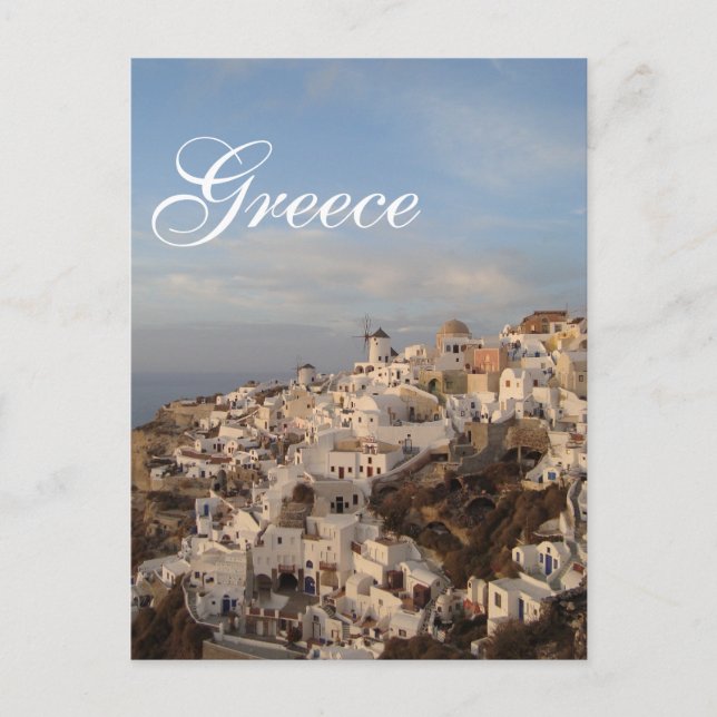 Postal Belleza de Santorini, Grecia (Anverso)