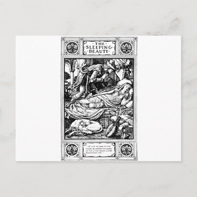 Postal belleza durmiente (Anverso)