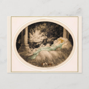 Postal Belleza durmiente de Louis Icart
