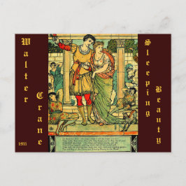 Postal Belleza durmiente del antiguo romántico Walter Cra