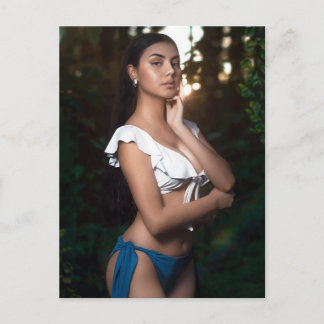Postal Belleza en el bosque Modelo Swimsuit Foto