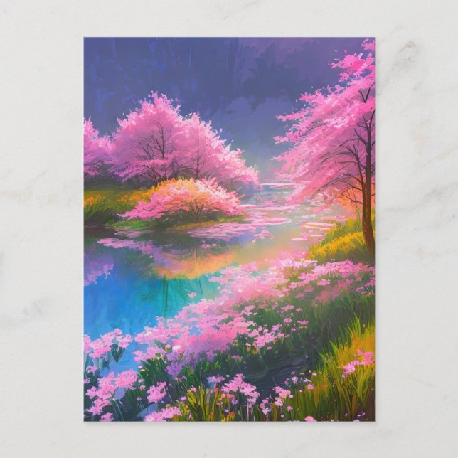 Postal Belleza etérea de un pantano de Azure (Anverso)