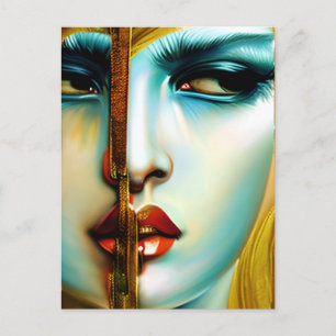 Postal Belleza Mística Diosa Dorada  