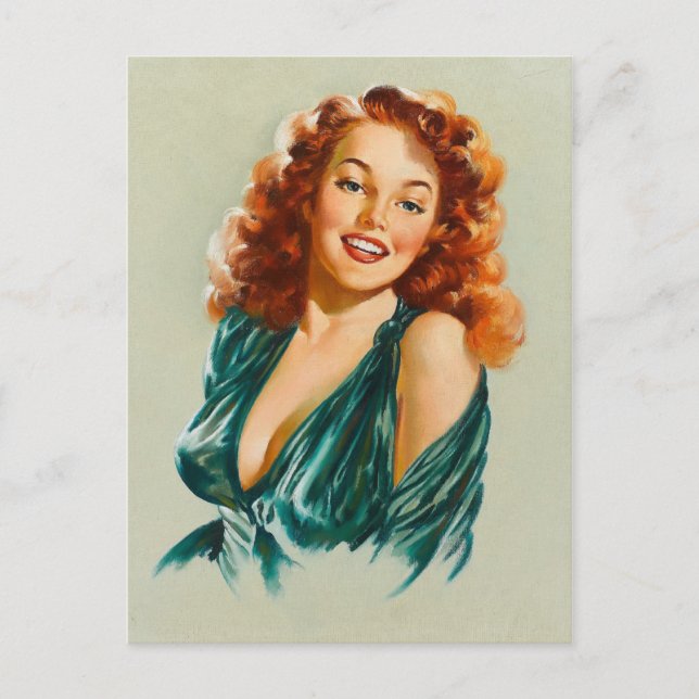 Postal Belleza retro 06 (Anverso)