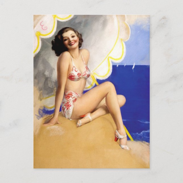 Postal Belleza retro 30 (Anverso)