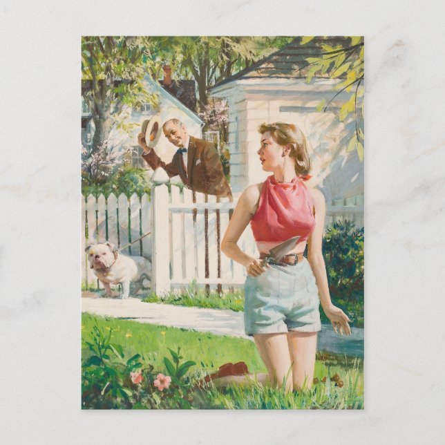 Postal Belleza retro 70 (Anverso)