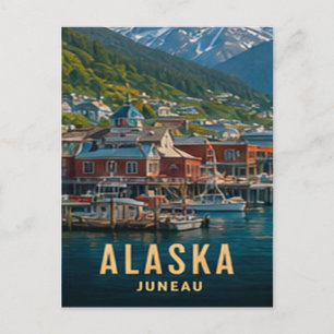 Postal Belleza salvaje de la frontera en Juneau Alaska