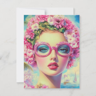 Postal Belleza tropical retro