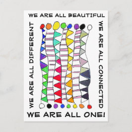 Postal Belleza única y una celebración de diversidad